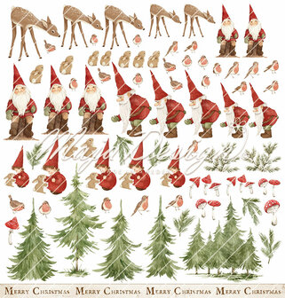 Paper pad 15x15cm Woodland Christmas p/36vel 