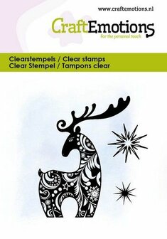 Clear stamps Rendier sterren 6x7cm p/st