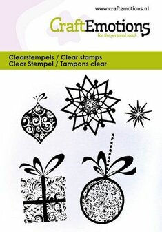 Clear stamps Kerstballen 6x7cm p/st