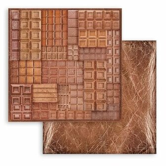 Paper pad 20x20cm Coffee and Chocolate Backgrounds p/10vel