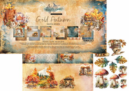 Paper pad Gold Autumn 30.5x30.5cm p/6vel