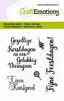 Clear stamp Kerst tekst NL 6x7cm p/st