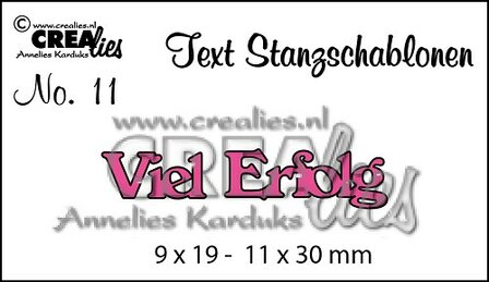 Stans Text Stanzschablone no. 11 Viel Erfolg p/st