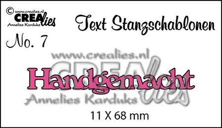 Stans Text Stanzschablone no. 07 Handgemacht p/st