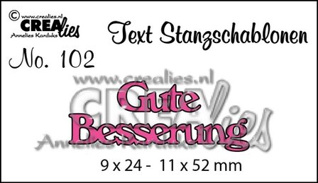 Stans Text Stanzschablone no. 102 Gute Besserung p/st