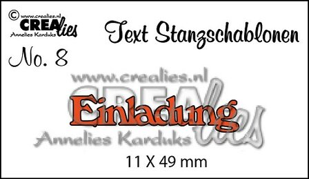 Stans Text Stanzschablone no. 08 Einladung p/st