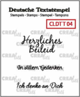  Clear stamp Textstempel German Trauern 04 Tekst &amp; Zo 