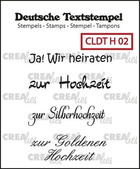  Clear stamp Deutsche Textstempel, Hochzeit 02 Tekst &amp; Zo 