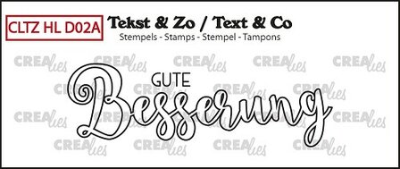 Clear stamp Gute Besserung (outline) Text &amp; Co