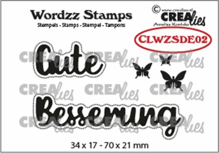 Clear stamp Gute Besserung (inline) Text &amp; Co