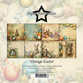 Paper pad 15x15cm Vintage Easter p/24vel