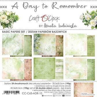 Basic Paper pad 20.3x20.3cm A Day To Remember p/24vel