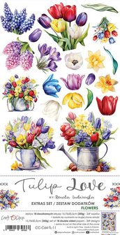 Extras special set Flowers Tulip Love 15.5x30.5cm p/18vel