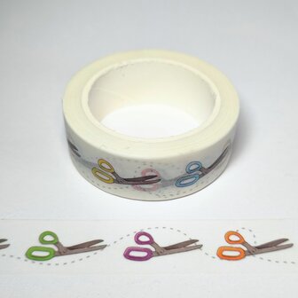 Washi tape Scharen 15mm p/st