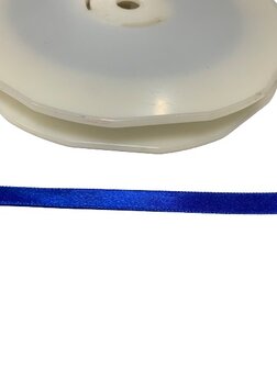 Lint koningsblauw satijn 6.5mm p/50mtr 