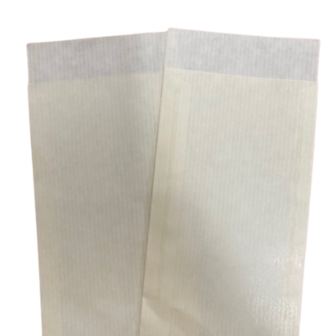 Zakken creme effen 7x13cm p/50st papier vlakjes