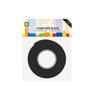Foam tape dubbelzijdig Zwart 12mm p/2mtr