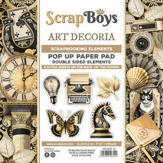 Paper pad 15x15cm Art Decoria Pop Up p/24vel