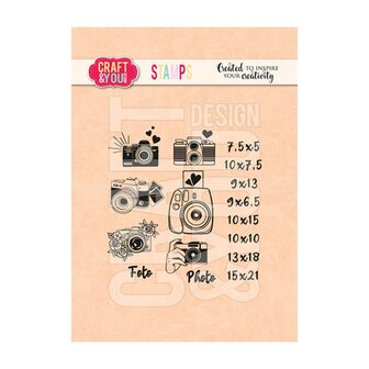 Clear stamp Mini Camera set p/16st