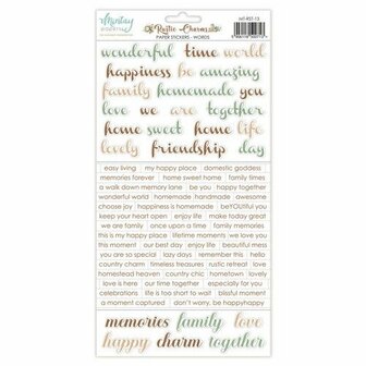 Stickers Rustic Charms Words 15x30.5cm p/vel