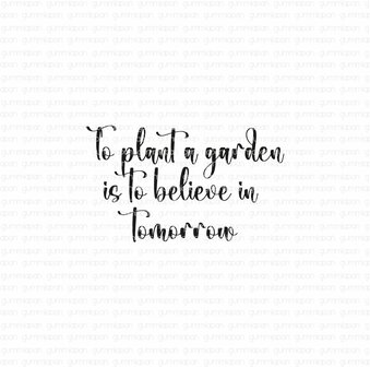 Stamp To plant a garden is to believe in tomorrow 44x26mm p/st rubber unmounted 