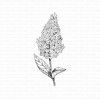 Stamp Lilac hydrangea 47x109mm p/st rubber unmounted 