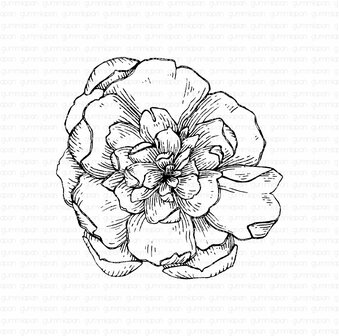 Stamp Large Detailed Flower 79x78mm p/st rubber unmounted 