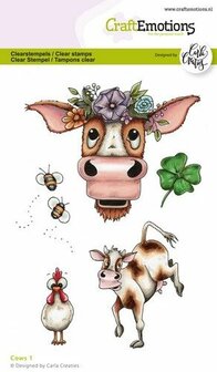 Clear stamps A6 cows 1 meisje p/st