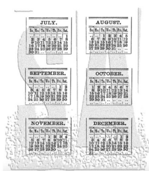 Rubber stamp Kalender 2 Tim Holtz p/st