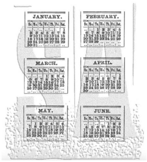 Rubber stamp Kalender 1 Tim Holtz p/st