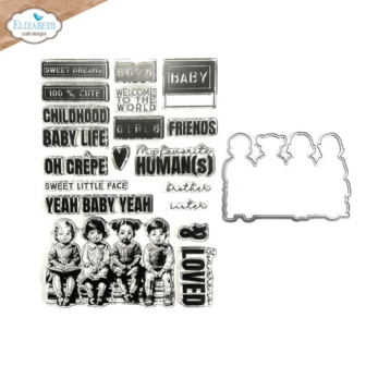 Clear stamp Favorite Humans Stamp and Die set p/st