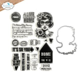 Clear stamp Frida at Home Stamp and Die set p/st