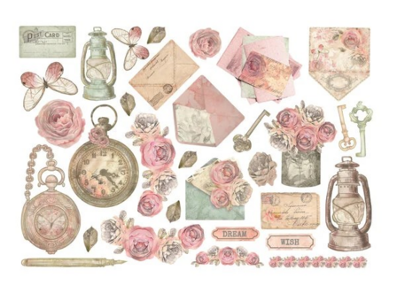 Die cuts SHabby Rose p/42st