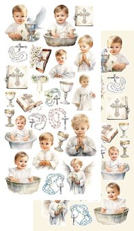 Extras set Heartbeat Baptism 15x30.5cm p/6vel