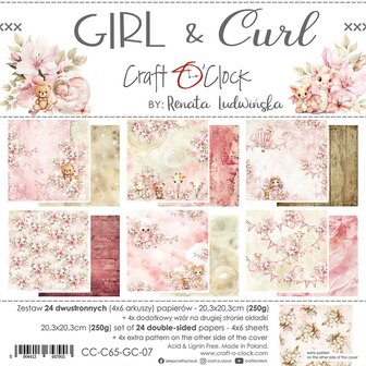 Paper pad 20.3x20.3cm Girl &amp; Curl p/24vel