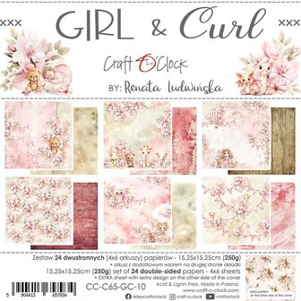 Paper pad 15.25x15.25cm Girl &amp; Curl p/24vel