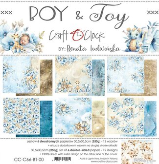 Paper pad 30.5x30.5cm Boy &amp; Toy p/6vel