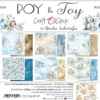 Paper pad 20.3x20.3cm Boy &amp; Toy p/24vel