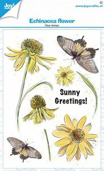 Clear stamp Zonnebloemen sunny greetings A6 p/st