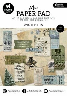 Blok Vintage Winter fun Essentials 74x105mm p/4x6vel