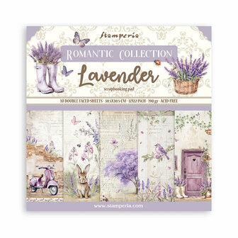 Paper pad 30.5x30.5cm Lavender p/10vel