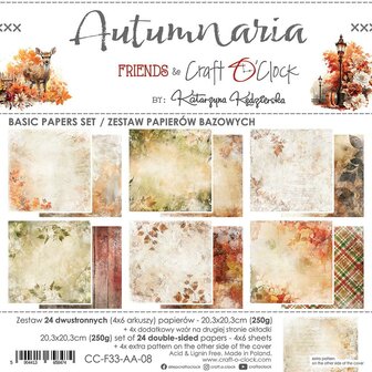 Basic Paper set 20.3x20.3cm Autumnaria p/24vel