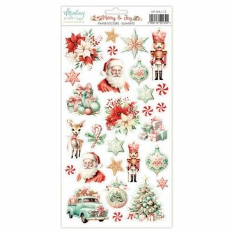 Stickers Merry &amp; Joy Elements 15x30.5cm p/vel