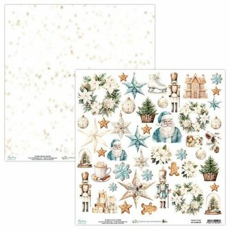 Scrappapier Christmas Blessings Plaatjes 30.5x30.5cm p/vel