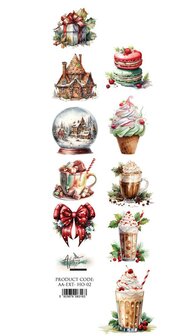 Papierstrook koffie en ijs 30x5 cm &ndash; Ho Ho Ho 02