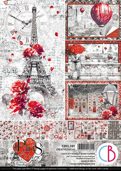 Paper pad Paris Je t&#039;aime A4 p/9vel