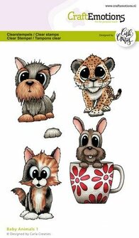 Clear stamps A6 Baby Animals 1 tijger p/st