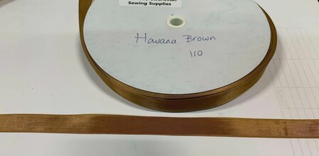 Seambinding Havana Brown F85 15mm p/mtr kreukellint 