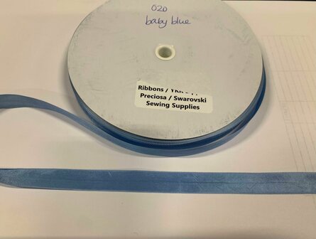 Seambinding Baby Blue F92 15mm p/mtr kreukellint 