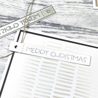 Stans label Merry Christmas 80x10mm p/st